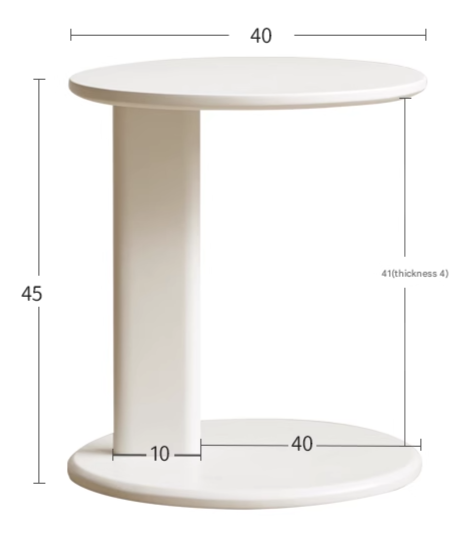 Modern Oak Solid Wood Coffee Table - Cream Finish, Minimalist Design for Living Room, Lounge, or Office - Durable & Stylish Home Decor