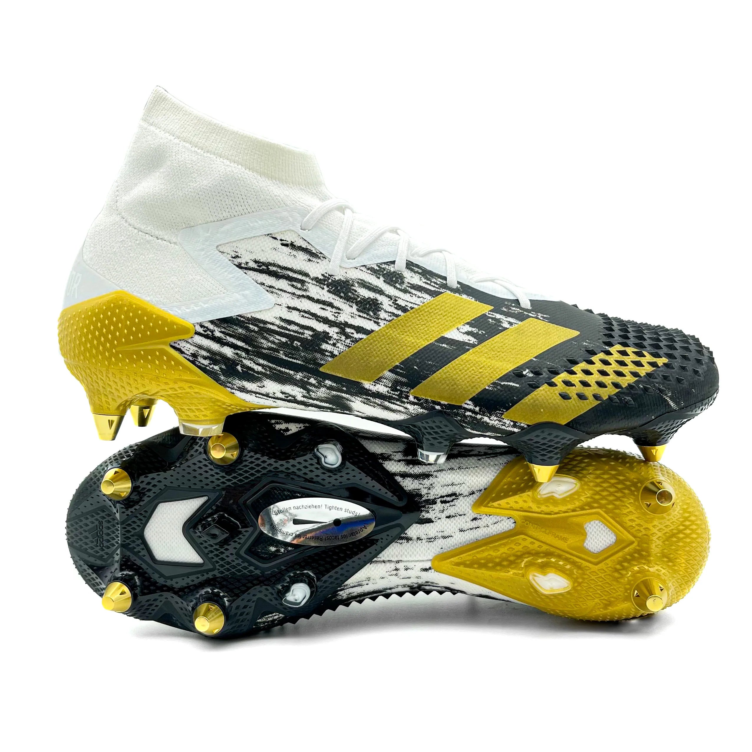 Adidas Predator 20.1 SG Firm Ground Soccer Cleats - Gold Metallic Football Boots for Men | High-Performance Traction & Control | Perfect for Professional Matches & Training Sessions