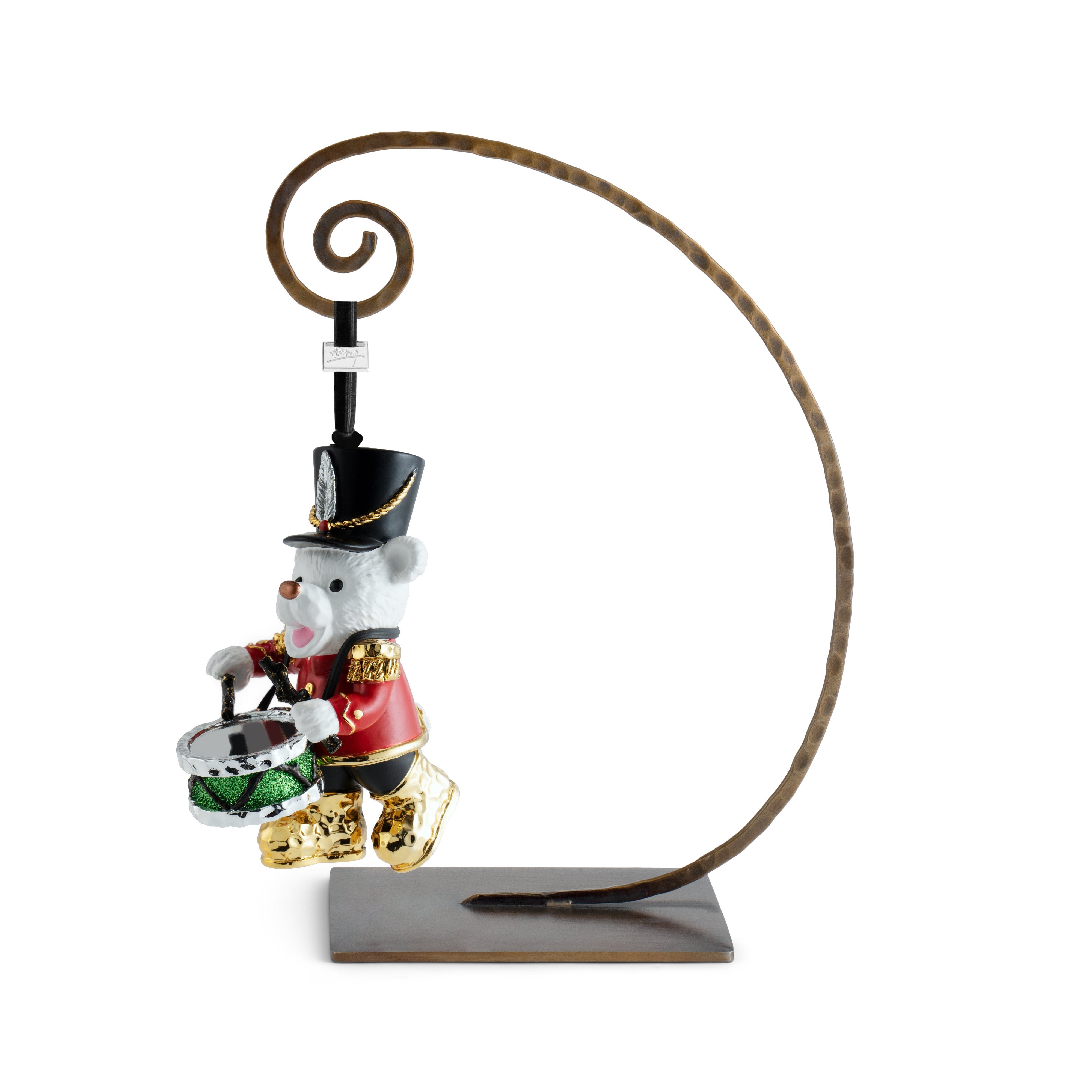 Handmade Drumming Teddy Bear Ornament - Christmas Tree Decor, Gift for Kids & Music Lovers - Perfect for Holiday Home Decor & Festive Parties