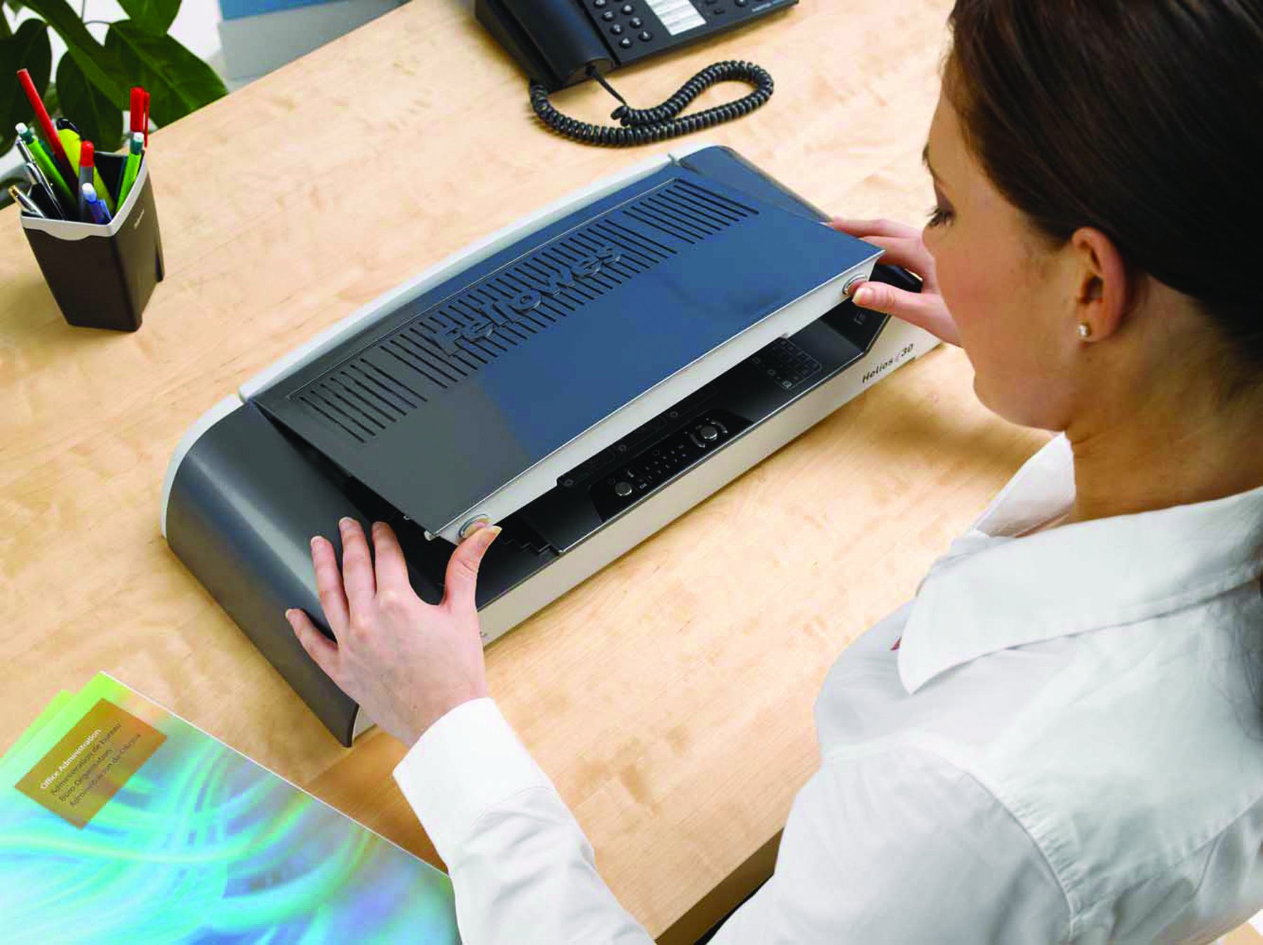 Fellowes Helios 30 Thermal Binding Machine - 300 Sheet Capacity, 4-Minute Heat Up, Sleep Mode & Safety Features for Office Documents | A4 Paper Binder for Reports, Presentations & Professional Documents (Graphite)