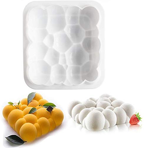 3D Silicone Cake Mold - Square Cloud Design for Mousse, Bubble, and Dessert Baking | BITSKY INDIA | Perfect for Birthday Cakes, Wedding Desserts, and DIY Baking Projects