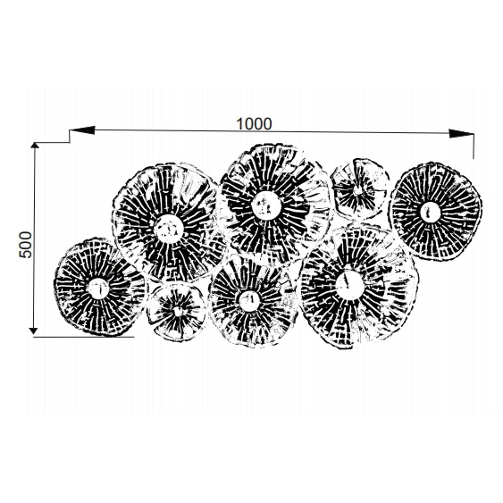 Urban Style Ocean Cloud Wall Art - Handcrafted Metal Flowers Decor for Living Room, Bedroom & Office