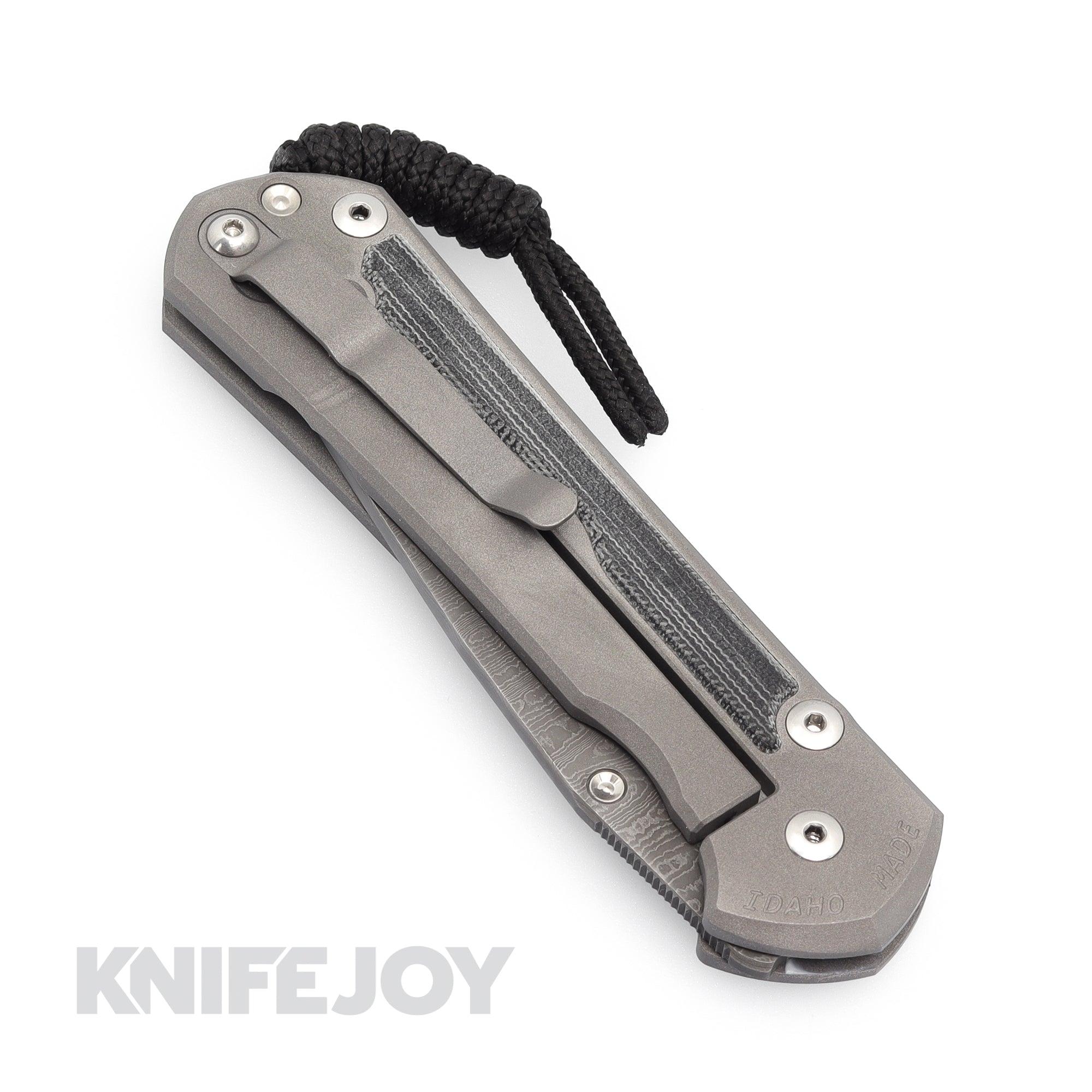 Premium Chris Reeve Knives Large Sebenza 31 Folding Pocket Knife - Damascus Steel Drop Point Blade with Black Canvas Micarta Inlay Handles - EDC, Outdoor Survival, Hunting & Camping Gear