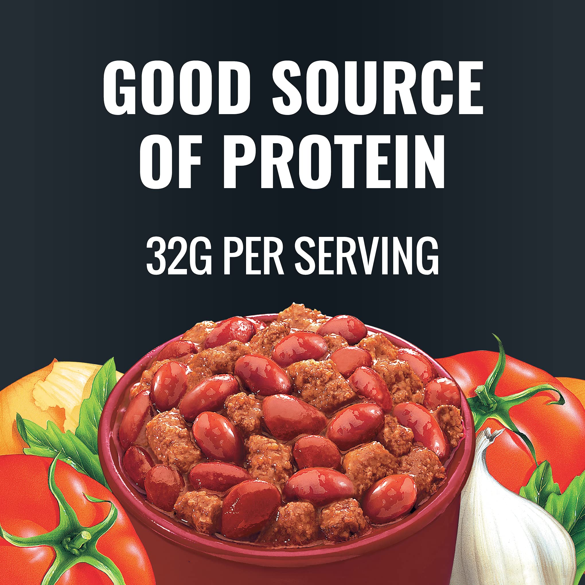 Dennison Chili With Beans - 15 Oz Cans (Pack of 12) | High Protein Canned Chili for Camping, Emergency Food & Quick Meals