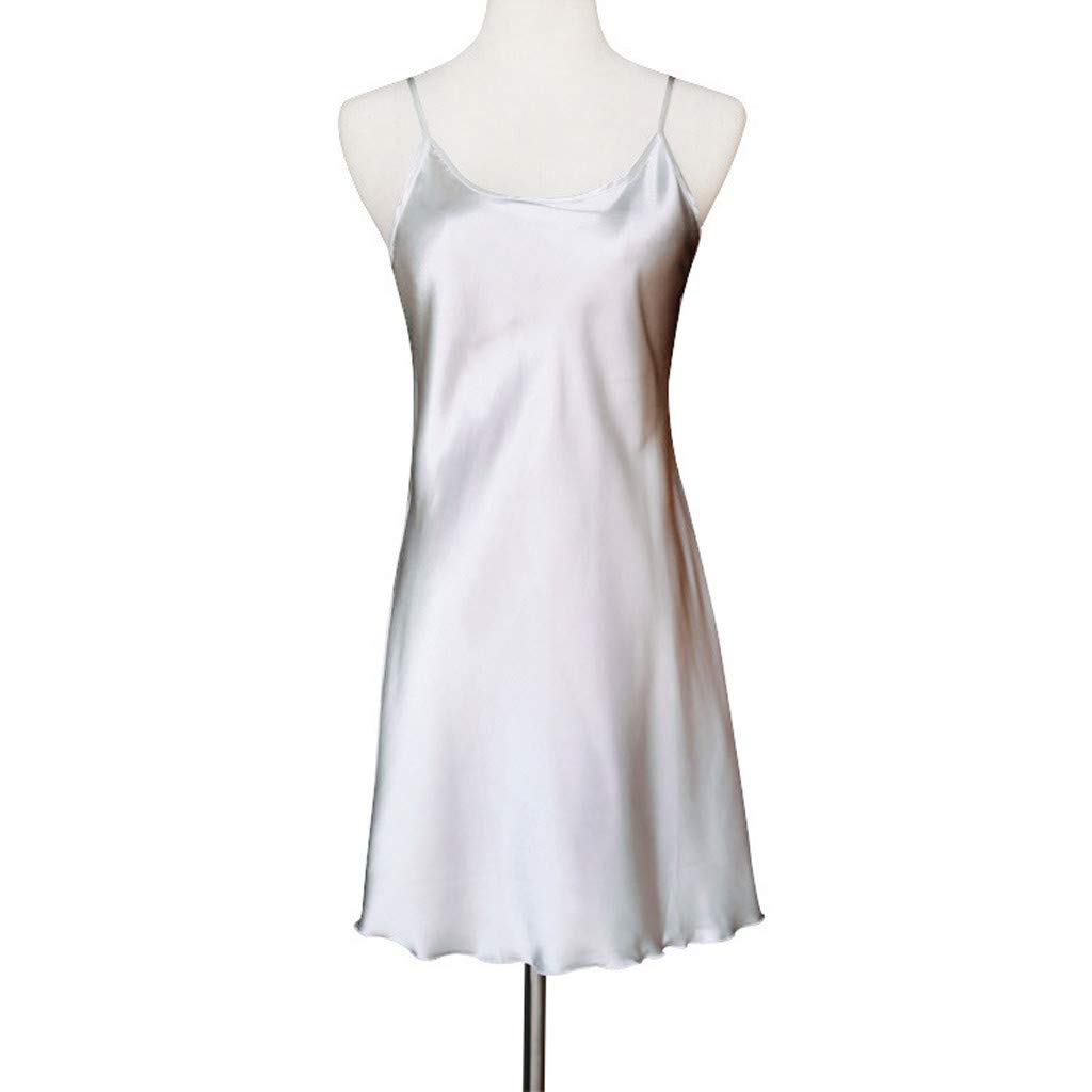 Sexy Women's Silk Satin Babydoll Nightgown - V-Neck Criss Cross Lingerie Set for Honeymoon, Sleepwear & Lounge Wear | Perfect for Romantic Nights, Bridal Shower Gift & Boudoir Photography