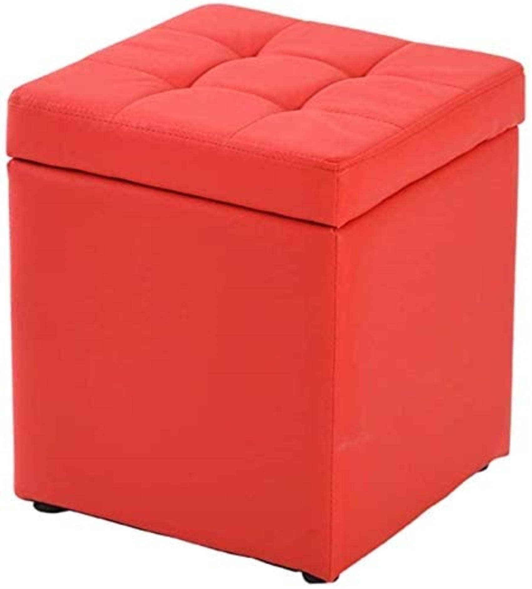 Faux Leather Storage Ottoman Bench with Hinged Lid - Multi-Functional Footstool, Toy Box & Home Office Organizer | Perfect for Living Room, Bedroom & Nursery Storage