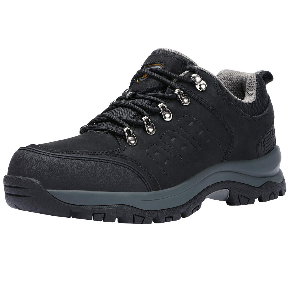 CAMEL CROWN Men's Waterproof Hiking Shoes - Lightweight Comfortable Outdoor Walking Shoes for Men - Non-Slip Low Cut Work Boots for Construction, Camping & Trail Hiking