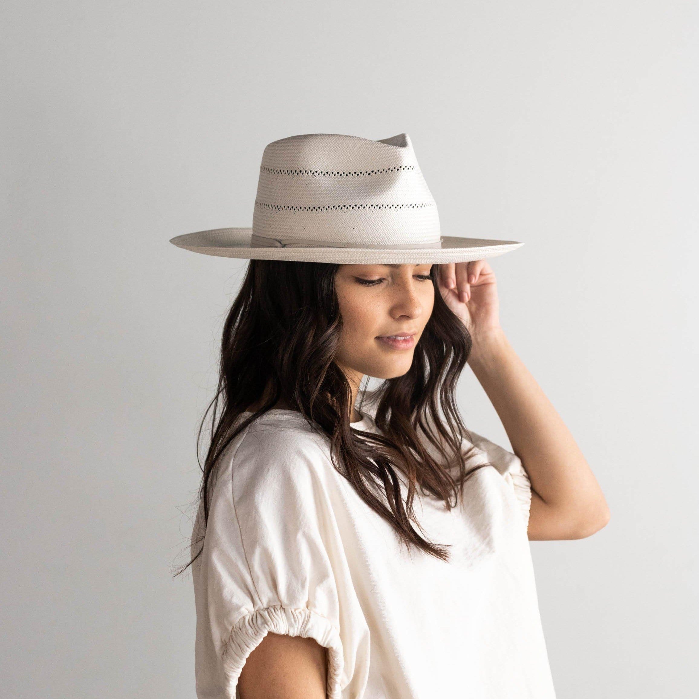Arlo Rancher Fedora Straw Hat for Men - Western Cowboy Hat with Wide Brim - Sun Protection Summer Hat for Outdoor, Rodeo, and Country Music Festivals