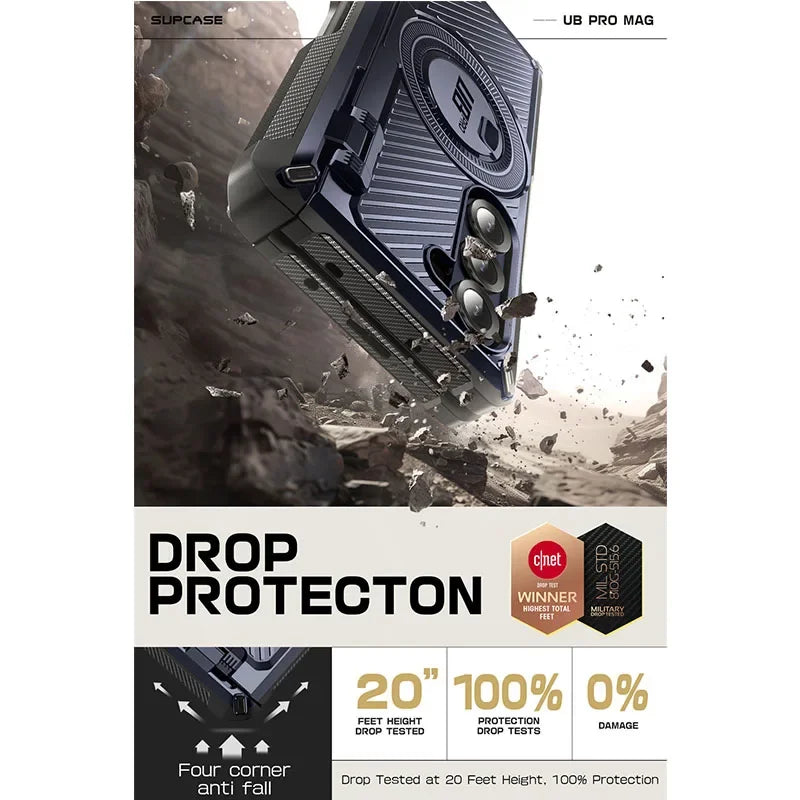 SUPCASE UB Pro Magnetic Rugged Shockproof Case for Samsung Galaxy Z Fold 6 - Heavy Duty Protection for Work, Outdoor & Travel