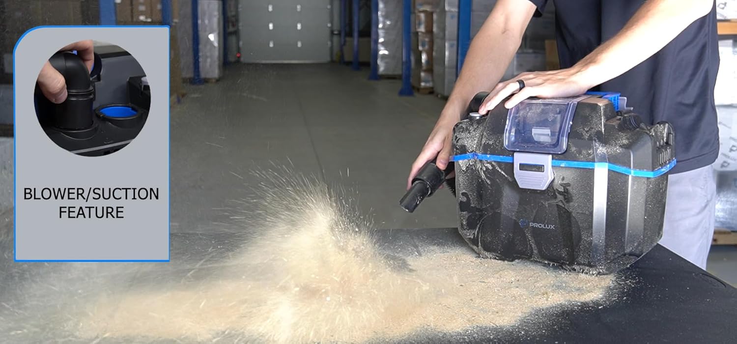 Prolux Cordless Wet/Dry Vacuum Cleaner - Powerful 20V Rechargeable Handheld Vac for Home, Car, RV & Travel - Lightweight Portable Multi-Surface Cleaner for Hardwood, Tile & Carpet