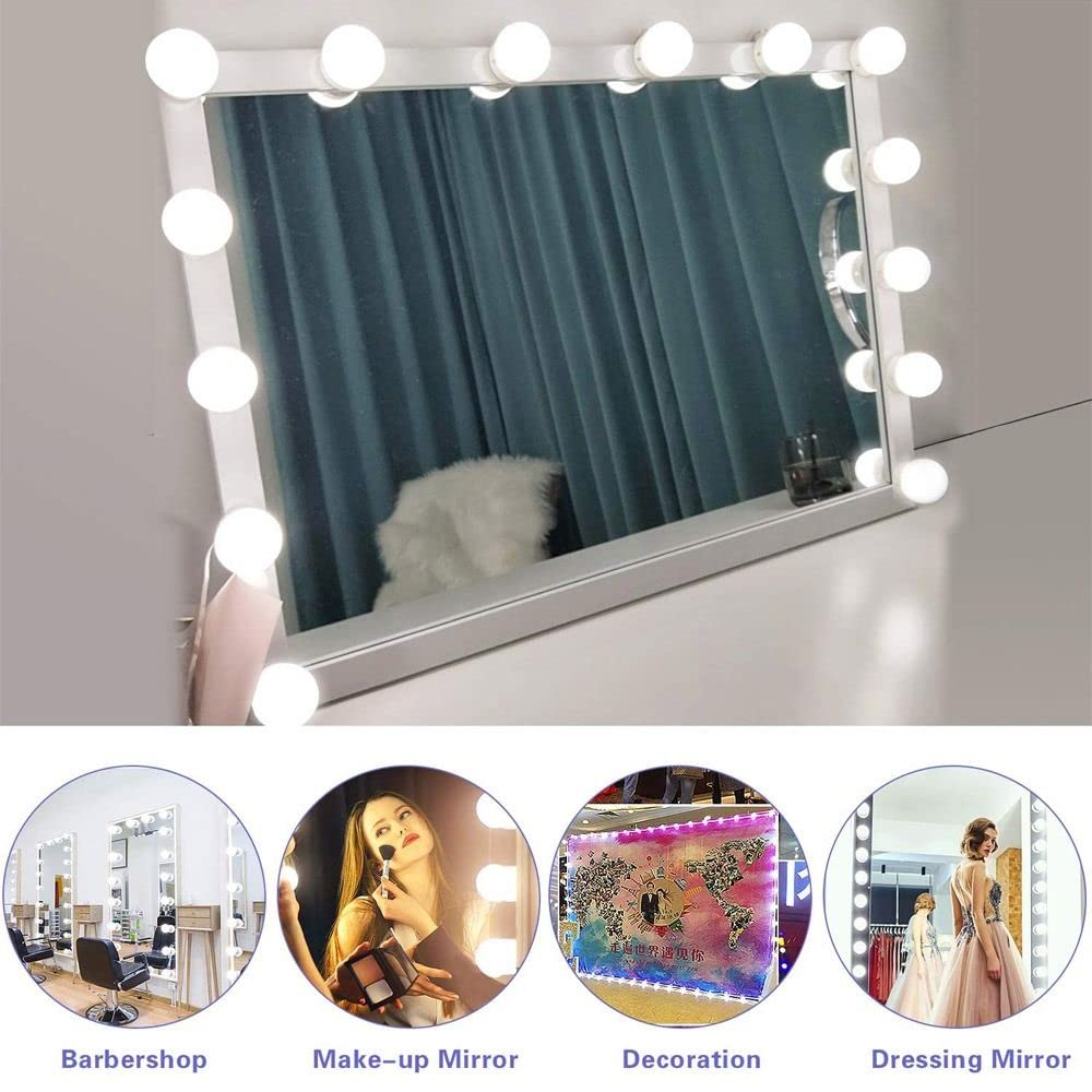 Andy's Orchids Vanity Mirror Lights Kit - 12 LED Bulbs with Adjustable Color & Brightness, Dimmable Makeup Lights for Dressing Room, Bathroom, and Bedroom Vanity Mirror Lighting