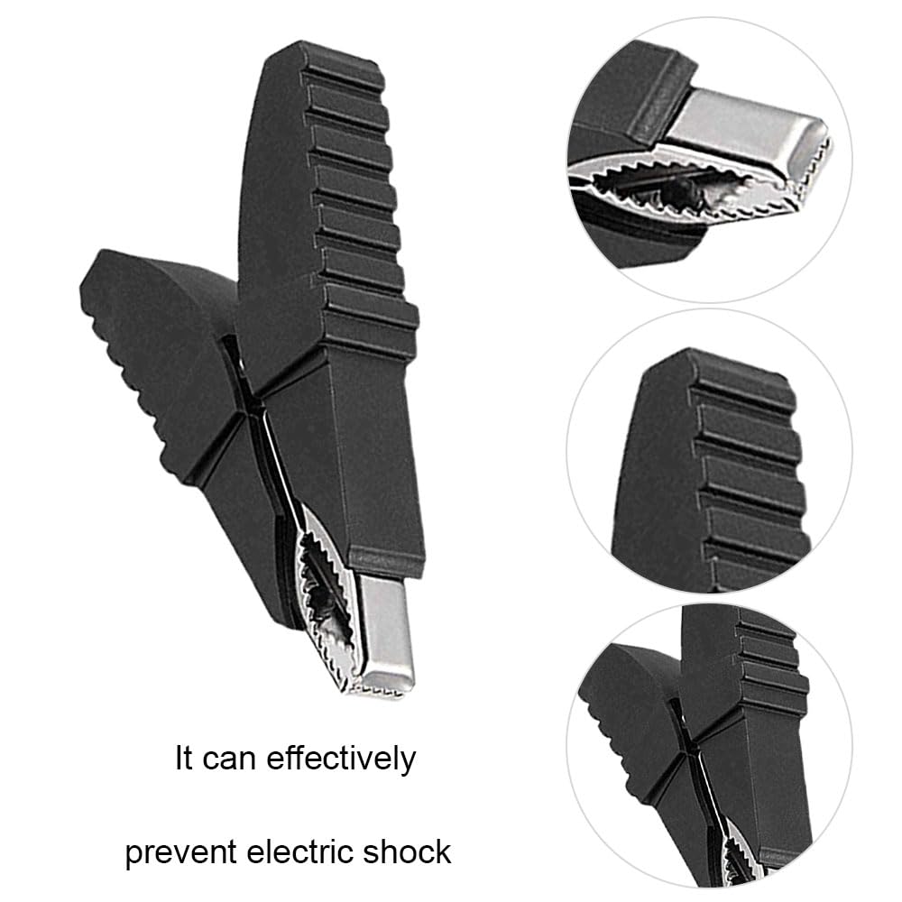2 Pack Insulated Alligator Clips with Butterfly Design - Heavy Duty Battery Charger Clamps for Car, Boat & RV Charging - Safe Electrical Connection for Automotive Repair & DIY Projects