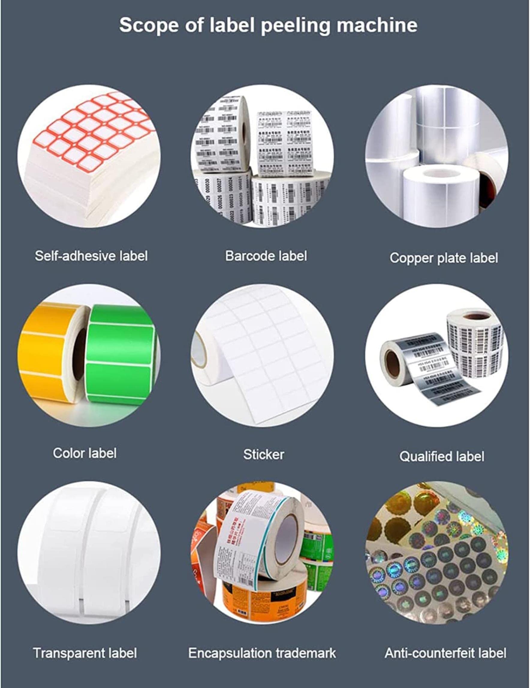 Automatic Label Dispenser Machine 120mm - Industrial Smart Sensor Labeling System for Printed, Translucent & Opaque Labels - Perfect for Warehouse, Retail & Shipping Packaging