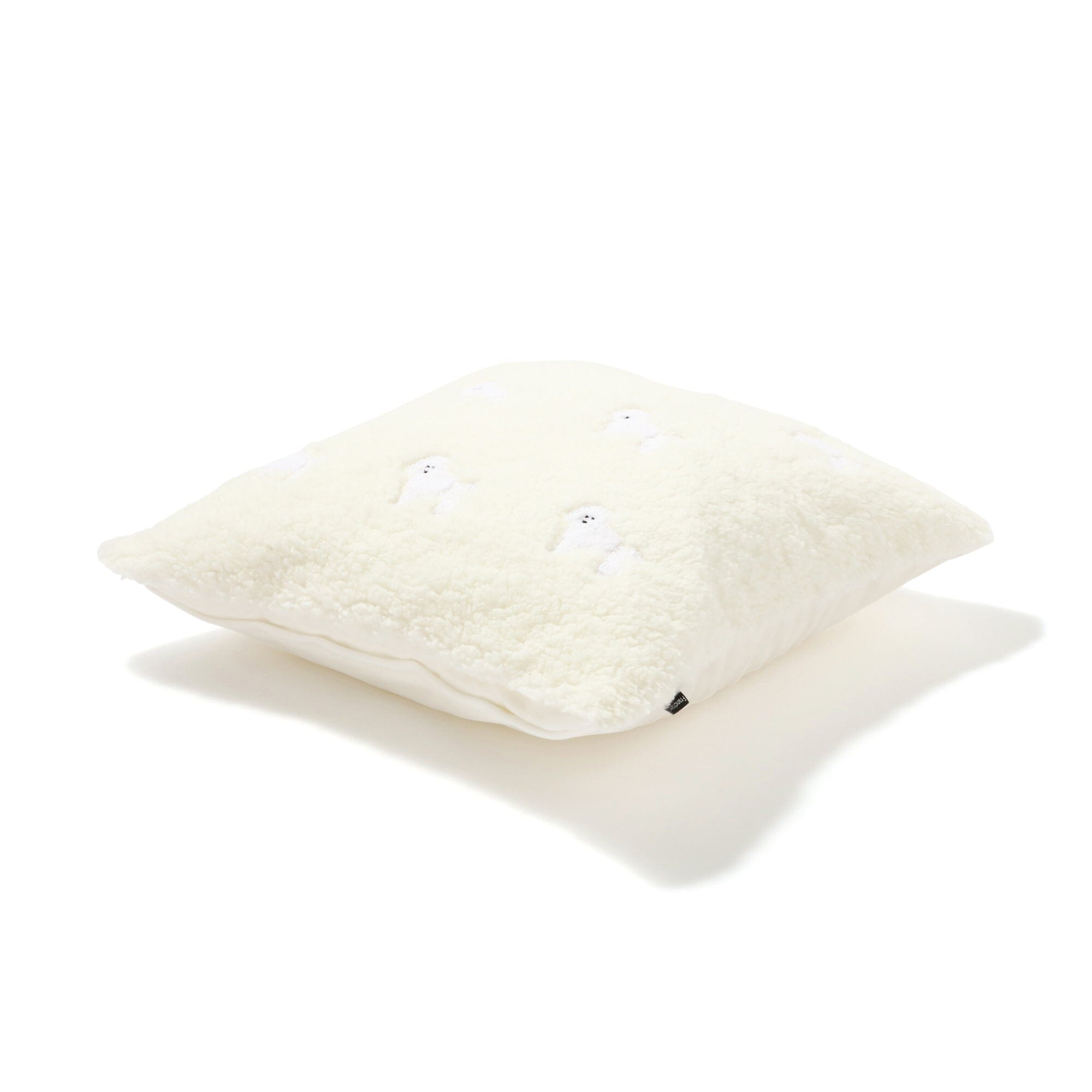 Premium Fur ABC Cushion Cover 18x18 Inches - Soft & Luxurious White Decorative Pillow Case for Sofa, Bed, Living Room - Home Decor & Cozy Comfort