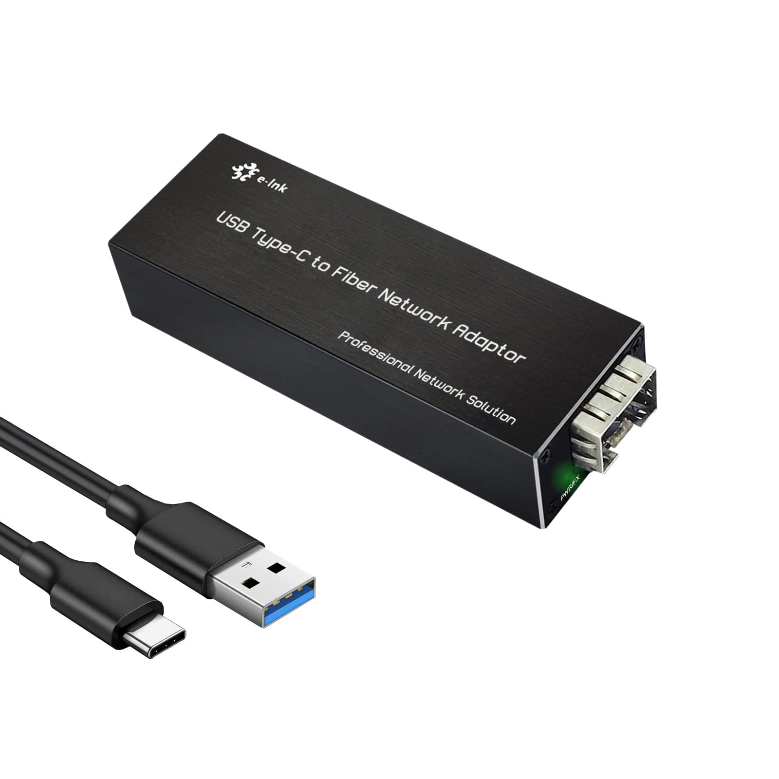 Throncom USB 3.0 Type C to Fiber Network Adapter 100/1000Base-X - Gigabit Ethernet Card with Open SFP Port - Compatible with Windows Server, Windows & Linux - Compact NIC for High-Speed Networking - Perfect for Data Centers, Server Rooms & Office Workstations