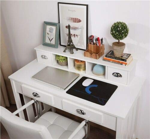 AlphaBaby Writing Desk - Home Study Office Computer PC Table with Storage, 4 Drawers & Shelf - Perfect for Kids Room, Homeschooling & Small Space Workstation