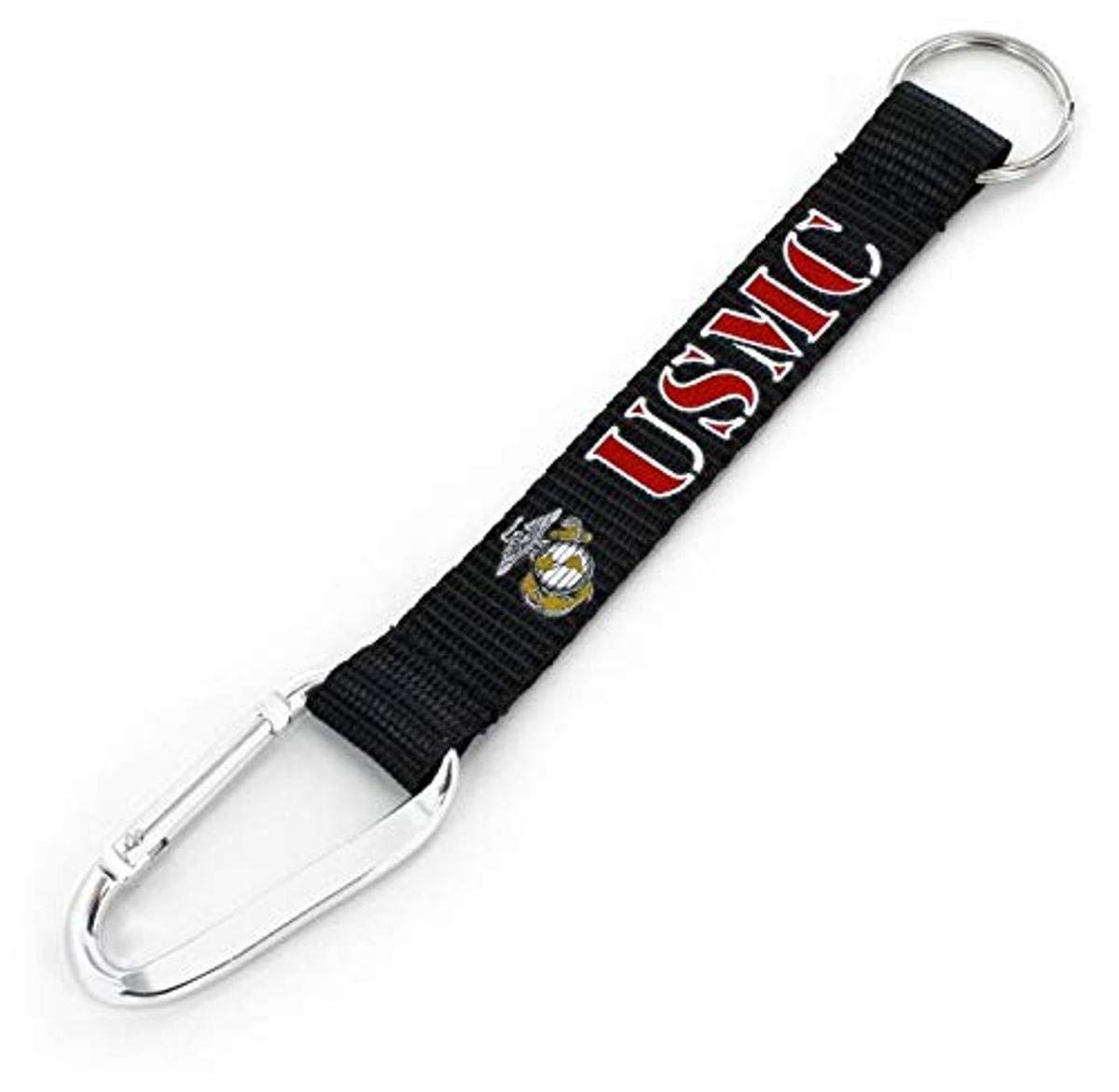 USMC Marine Corps Tactical Carabiner Lanyard Keychain - Durable Red 5-Pack for Military, Outdoor & Everyday Use | Perfect for Keys, Badges, Gear & Outdoor Activities