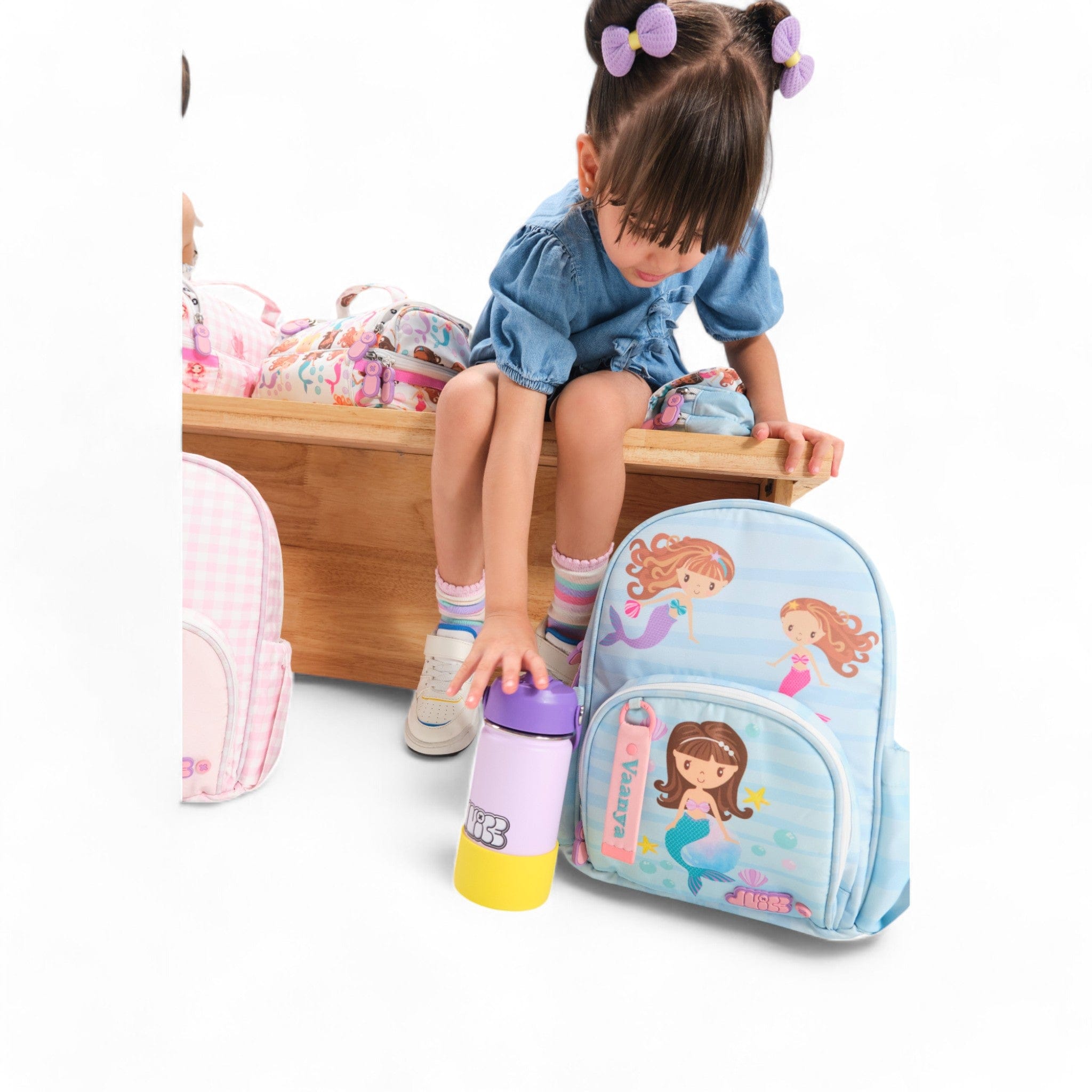 Mermaid Small Backpack for Women & Girls - Cute Waterproof Mini Backpack for Beach, Pool, Travel & School - Trendy Mermaid Scale Design