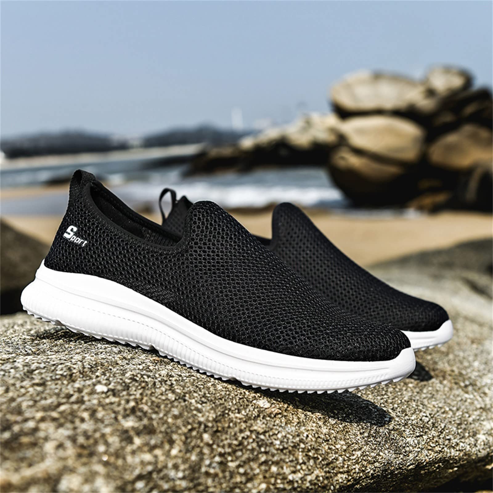 Women's & Men's Slip-On Walking Shoes - Comfortable Running Sneakers, Loafers & Casual Dress Shoes - Wide Width Options - Perfect for Work, Travel & Everyday Wear