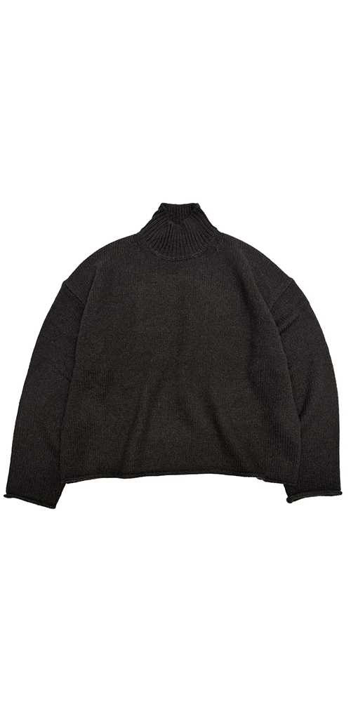 Everyday Mockneck Ebony Black Women's Turtleneck Top - Soft Stretch Casual Long Sleeve Shirt for Work, Layering & Fall Outfits