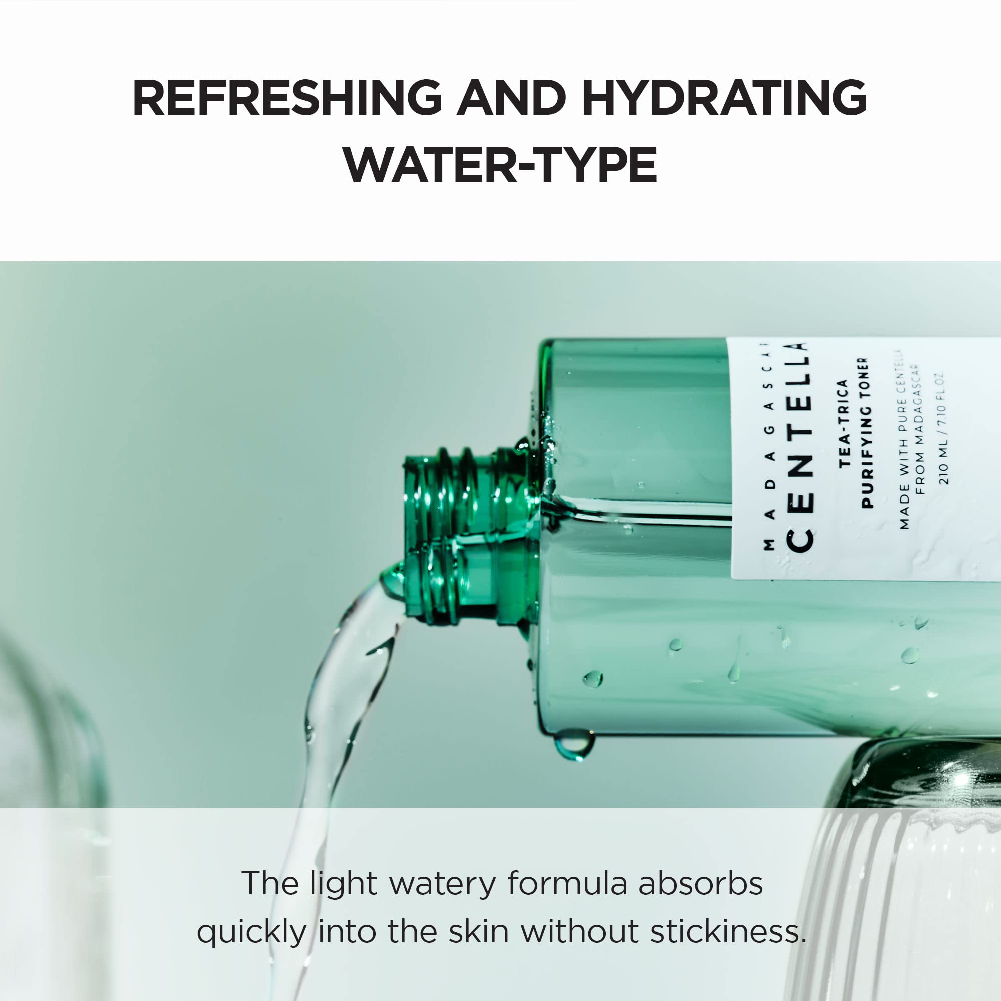 SKIN1004 Tea-Trica Purifying Toner 7.10 fl.oz (210ml) - Soothing Hydration & Acne Care Facial Toner for Oily & Sensitive Skin | Korean Skincare for Daily Cleansing & Pore Refining