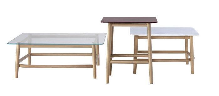 GTV Nendo Single Curve Low Table - Modern Minimalist Coffee Table for Living Room, Lounge, and Office Decor