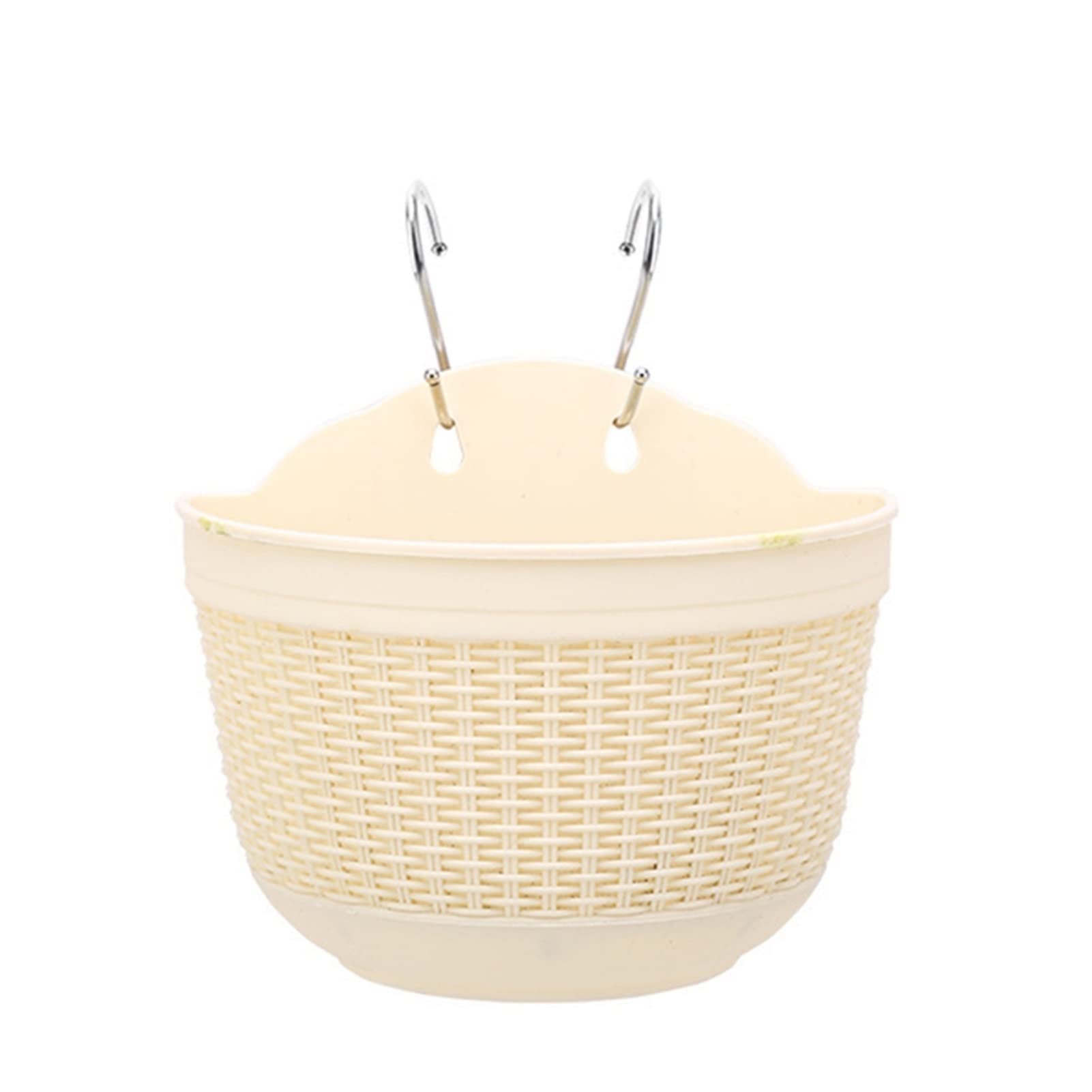 ZZZYW Semi-Circular Hanging Flower Pot - Wall Mounted Plant Basket for Office, Balcony & Home Decor (Yellow, One Size) - Perfect for Small Spaces & Vertical Gardens