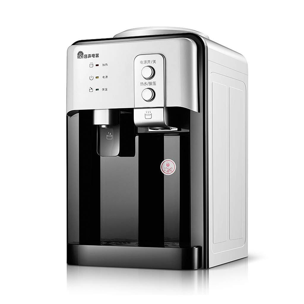 Top Loading Hot and Cold Water Dispenser - Mini Countertop Bottleless Water Cooler with Rapid Heating, Energy Saving Hot Drink Dispenser (Silver) - Perfect for Office, Home, Dorm, or Small Spaces
