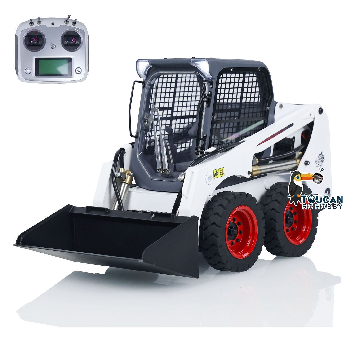 1/14 Scale RC Hydraulic Skid Steer Loader SM450 - Remote Control Construction Toy with Realistic Sound & Light Effects - Perfect for Construction Enthusiasts & Kids Outdoor Play