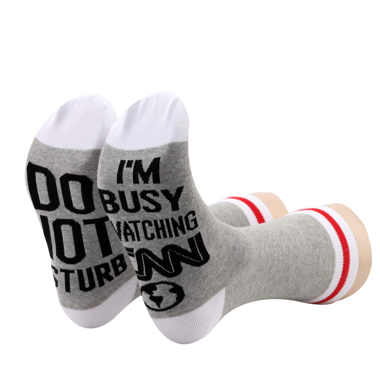 2 Pairs Funny News Lover Socks - 'Do Not Disturb I'm Watching News' Novelty Socks | Perfect Christmas & Birthday Gift for News Enthusiasts | Great for Office, Home & TV Watching Scenes