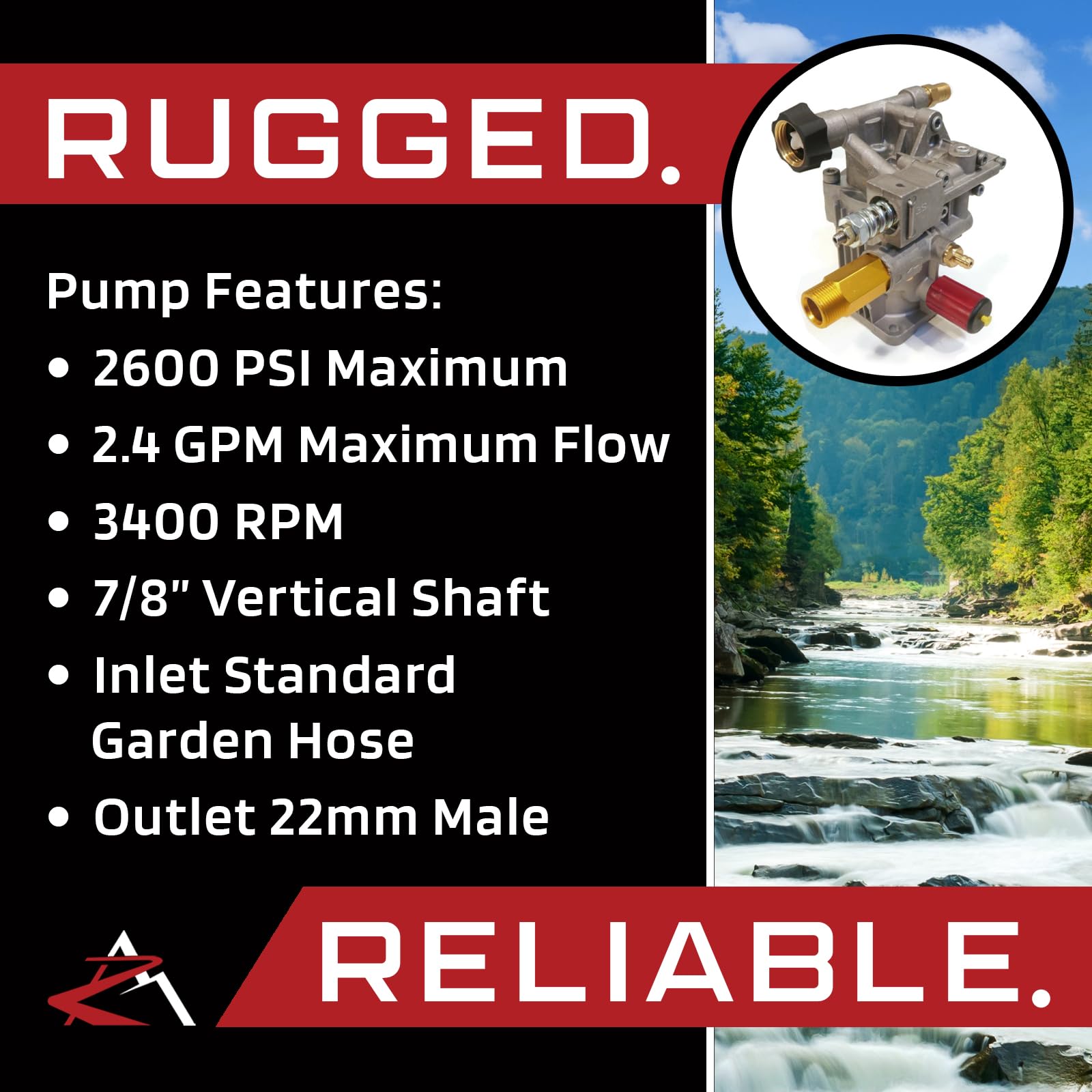 Himore 308418003 2600 PSI 2.4 GPM 7/8
