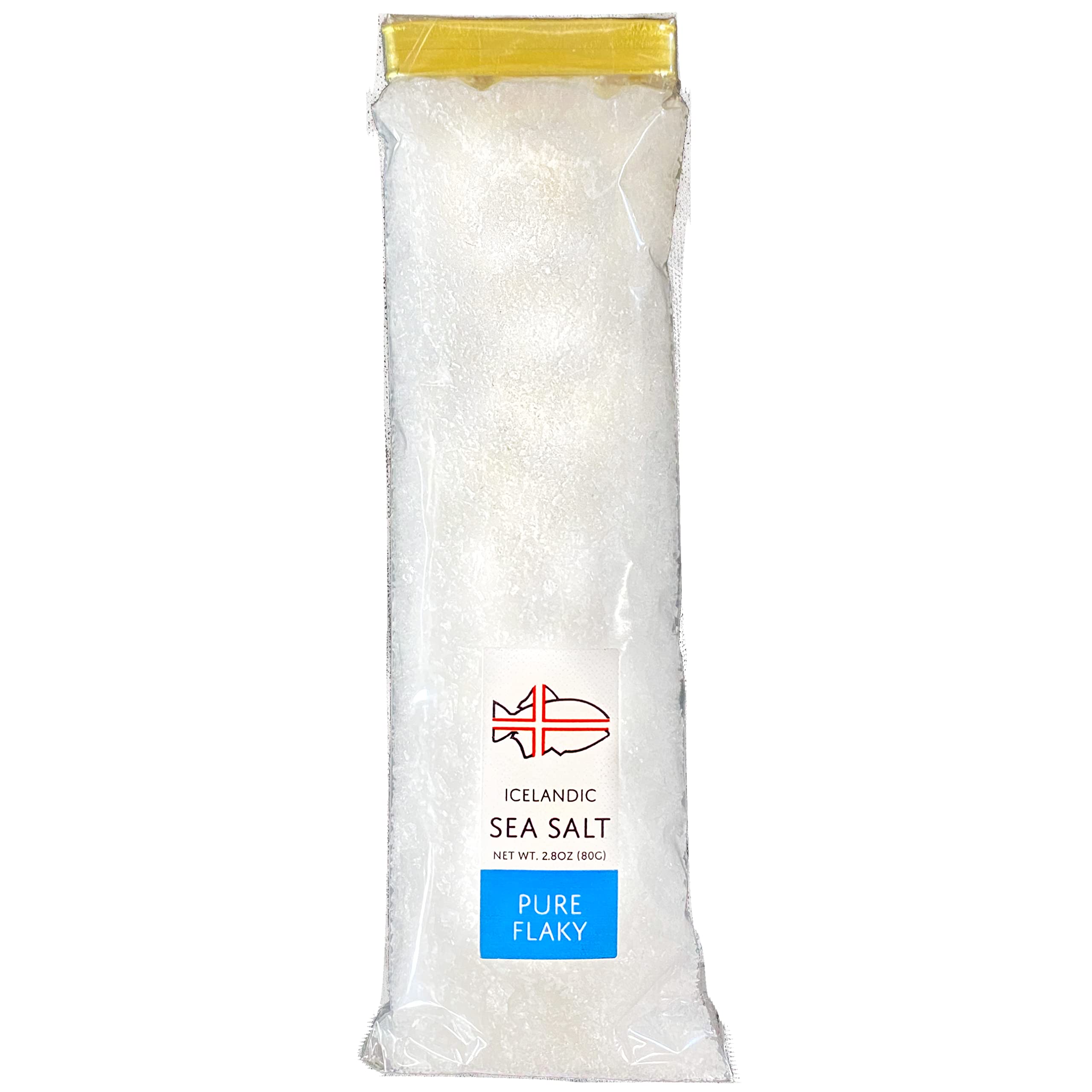 Nordic Catch Organic Icelandic Sea Salt Bulk - Flaky, Mineral Rich, Less Processed, Sustainably Sourced Coarse Salt | No Preservatives | Salt Grinder Refill (5 Pack, 80g Each) | Perfect for Cooking, Baking, Seasoning & Gourmet Dishes