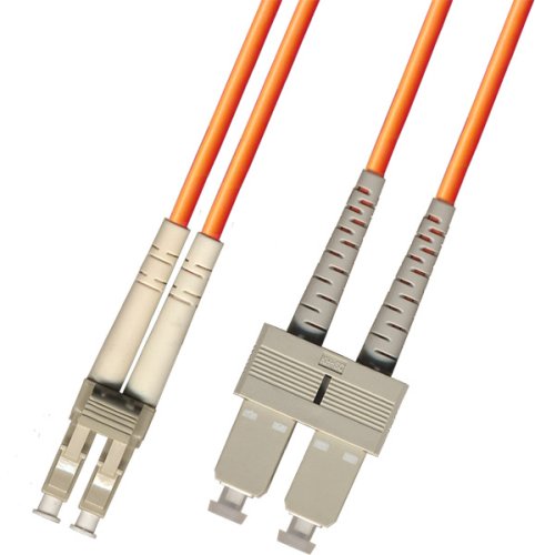 200 Meter LC to SC Duplex Multimode Fiber Optic Cable (62.5/125) - Orange - High-Speed Data Transmission for Networking, Data Centers & Telecom Applications