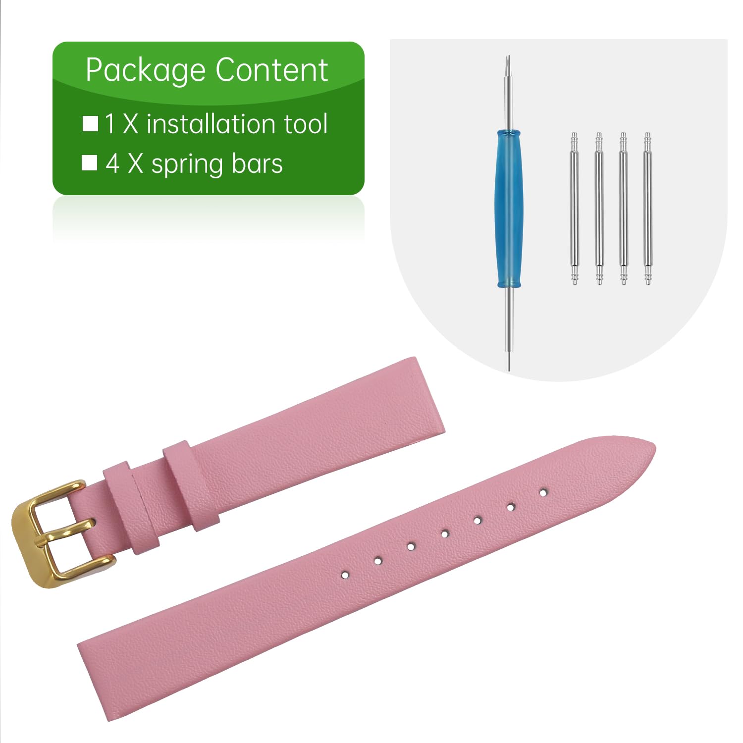 Premium Genuine Leather Watch Strap for Men & Women - Adjustable Replacement Band for Apple Watch, Fitbit & Smartwatches - Classic Elegant Design for Daily Wear, Office & Formal Occasions