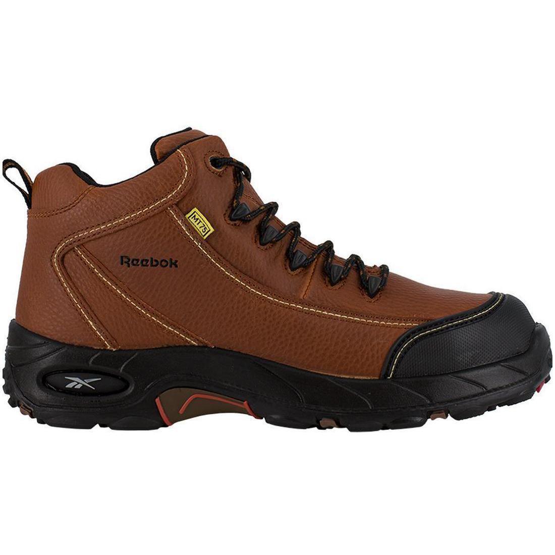 Tiahawk Composite Toe Metguard Work Boots for Men - Brown Safety Shoes with Steel Toe Protection for Construction, Warehouse & Industrial Work
