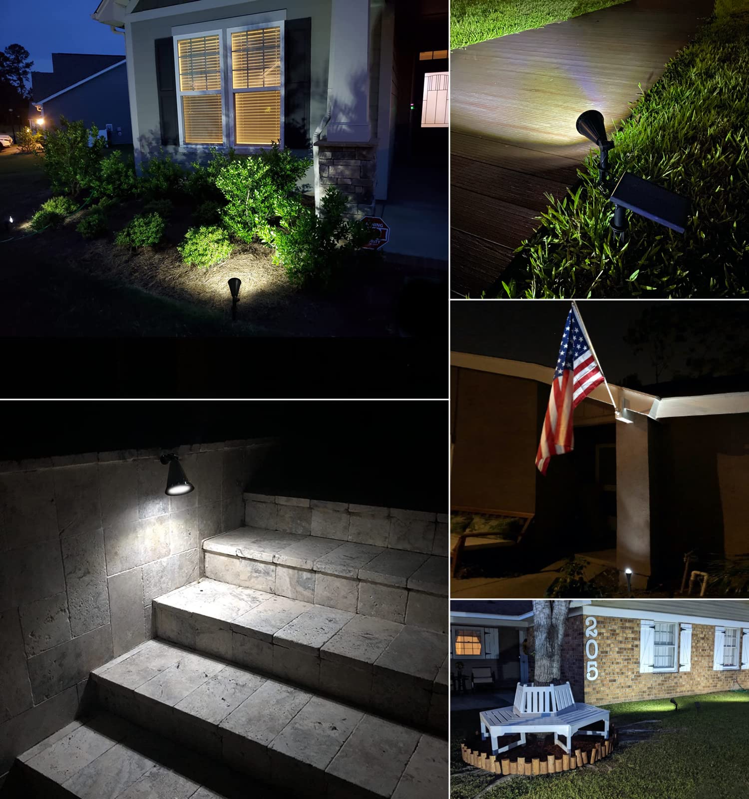 Waterproof Solar Spot Lights for Outdoor - 2-in-1 Solar Powered Landscape Lighting with Dusk to Dawn Sensor for Garden, Porch, Walkway, Patio (1 Pack) - Perfect for Pathway Illumination and Accent Lighting