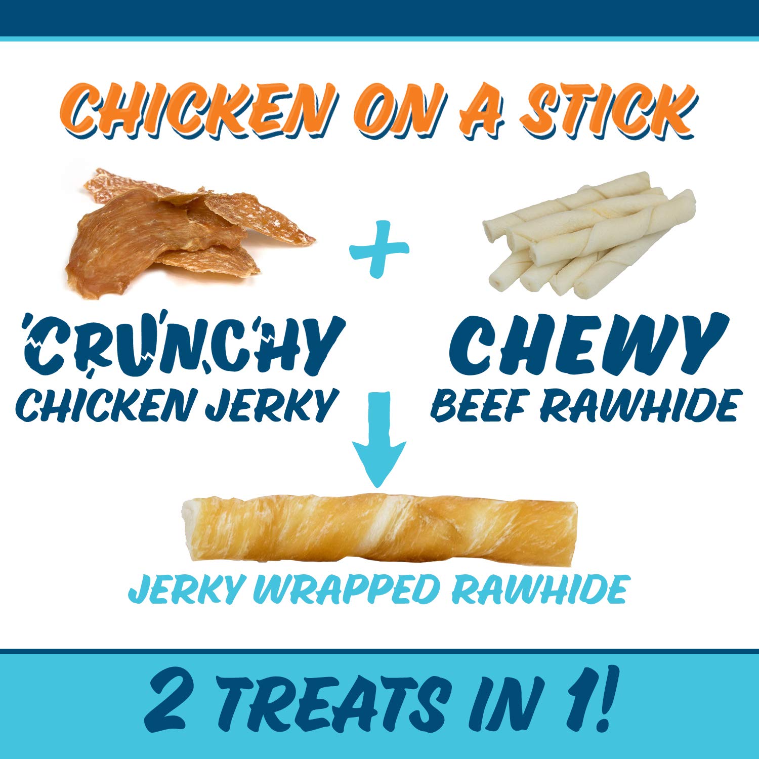 Texas Pet Company Chicken Jerky Dog Treats - Soft & Crunchy 2-in-1 Healthy Snacks for Small & Large Dogs | USA Made, 75 Count | Perfect for Training Rewards & Dental Chewing