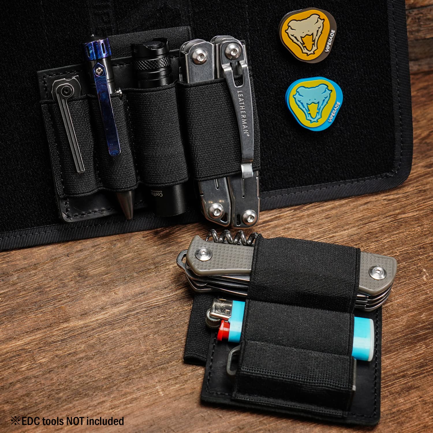 Viperade PL7 EDC Organizer Pouch - Elastic Tactical Gear Holder with Hook & Loop Closure for Backpack, Vest & Everyday Carry Bag | Perfect for Outdoor, Hiking, Camping & Military Use