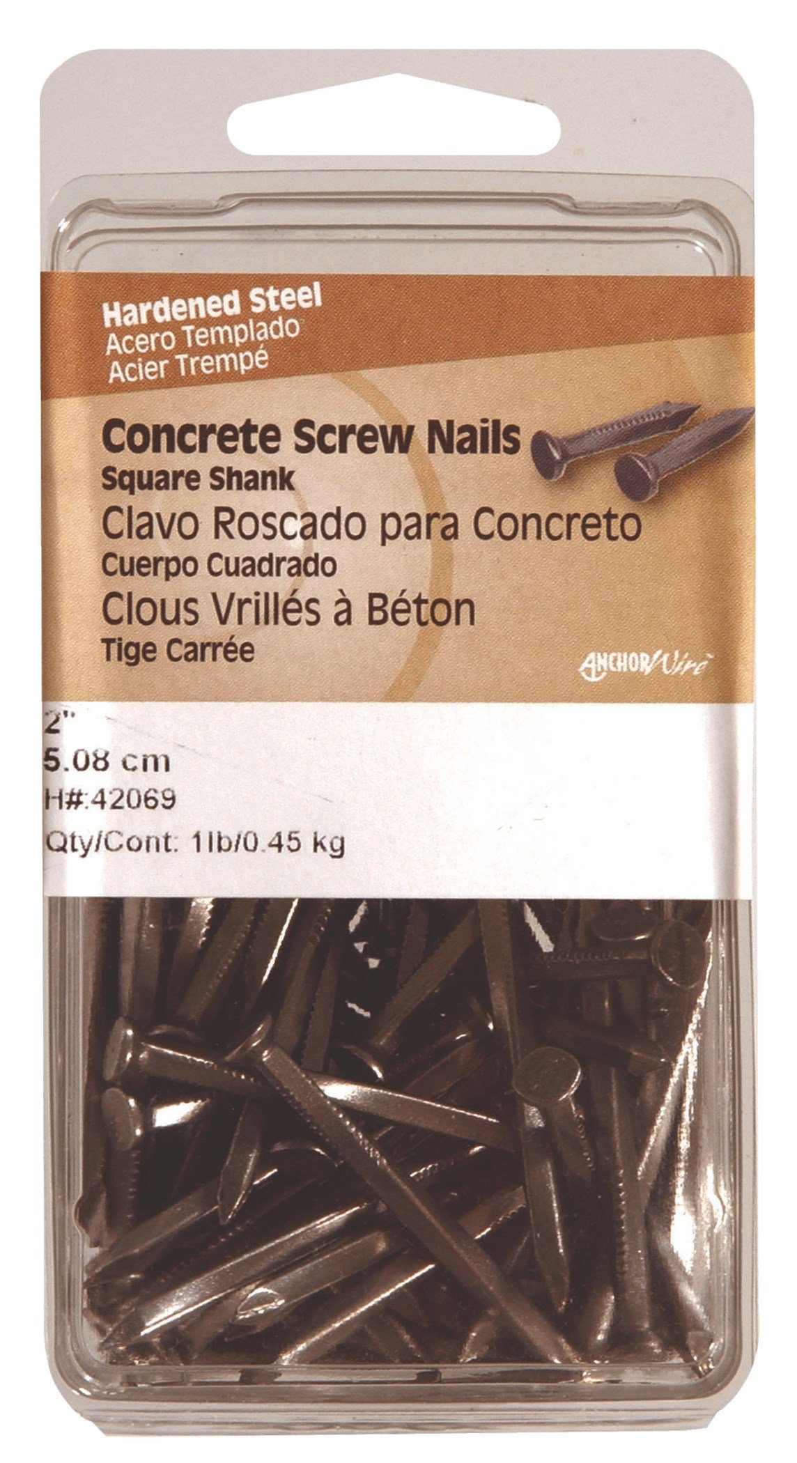 Hillman Philstone 2-0.50 Inch Concrete Nails (42070) - Heavy Duty Masonry Nails for Concrete, Brick & Stone - Perfect for Construction, Framing & DIY Projects