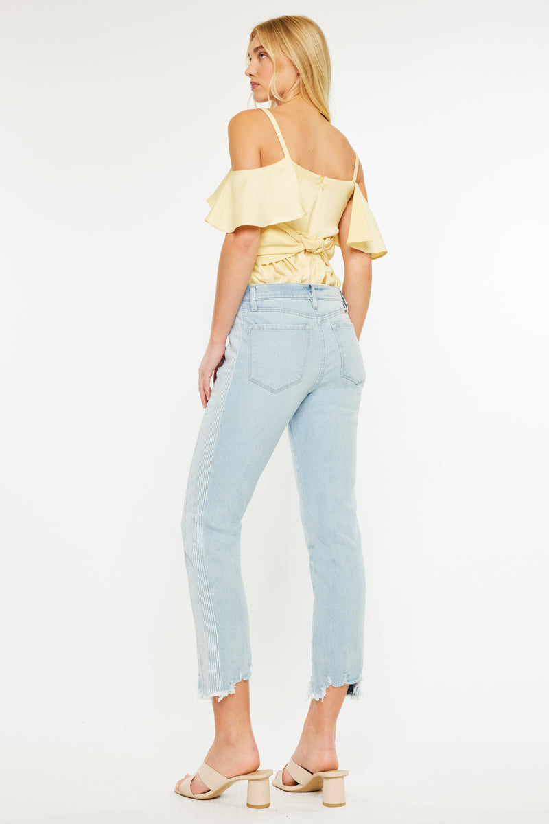 Erin High Rise Slim Straight Leg Jeans for Women - Stretchy Denim Pants, Comfortable & Flattering Fit - Perfect for Casual Wear, Office, and Date Nights