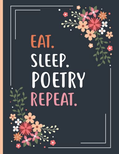 Eat Sleep Poetry Repeat T-Shirt - Funny & Appreciation Gift for Poetry Teachers - Perfect for Teacher Appreciation Week, Thank You, Retirement & End of Year Gifts - Great for Classroom, Poetry Readings & Book Lovers