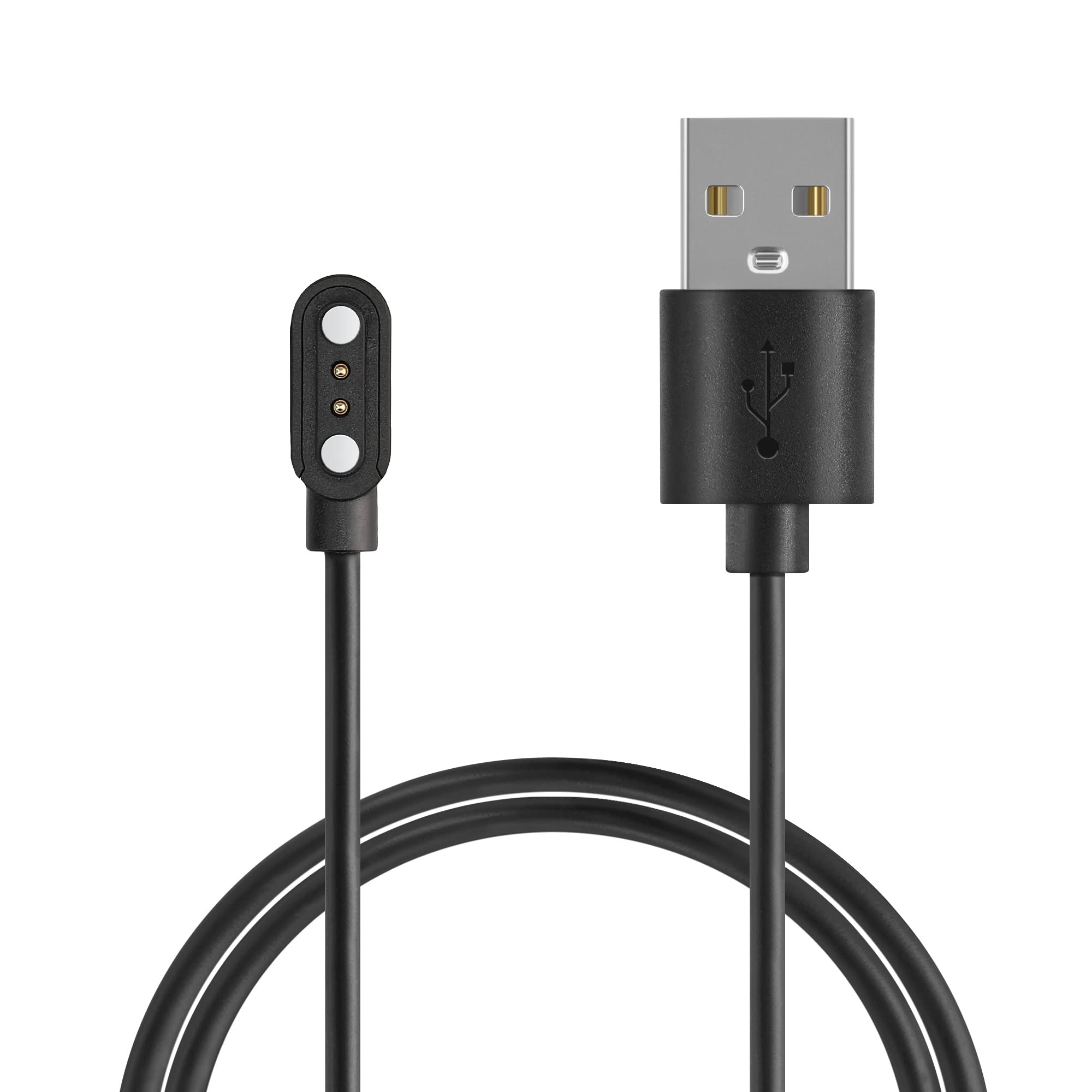 kwmobile USB Charger Cable for Blackview X1/X2 Smartwatch - Fast Charging Cord Compatible with Blackview Smart Watches (Model B00101) - Perfect for Home, Office & Travel Use - Black