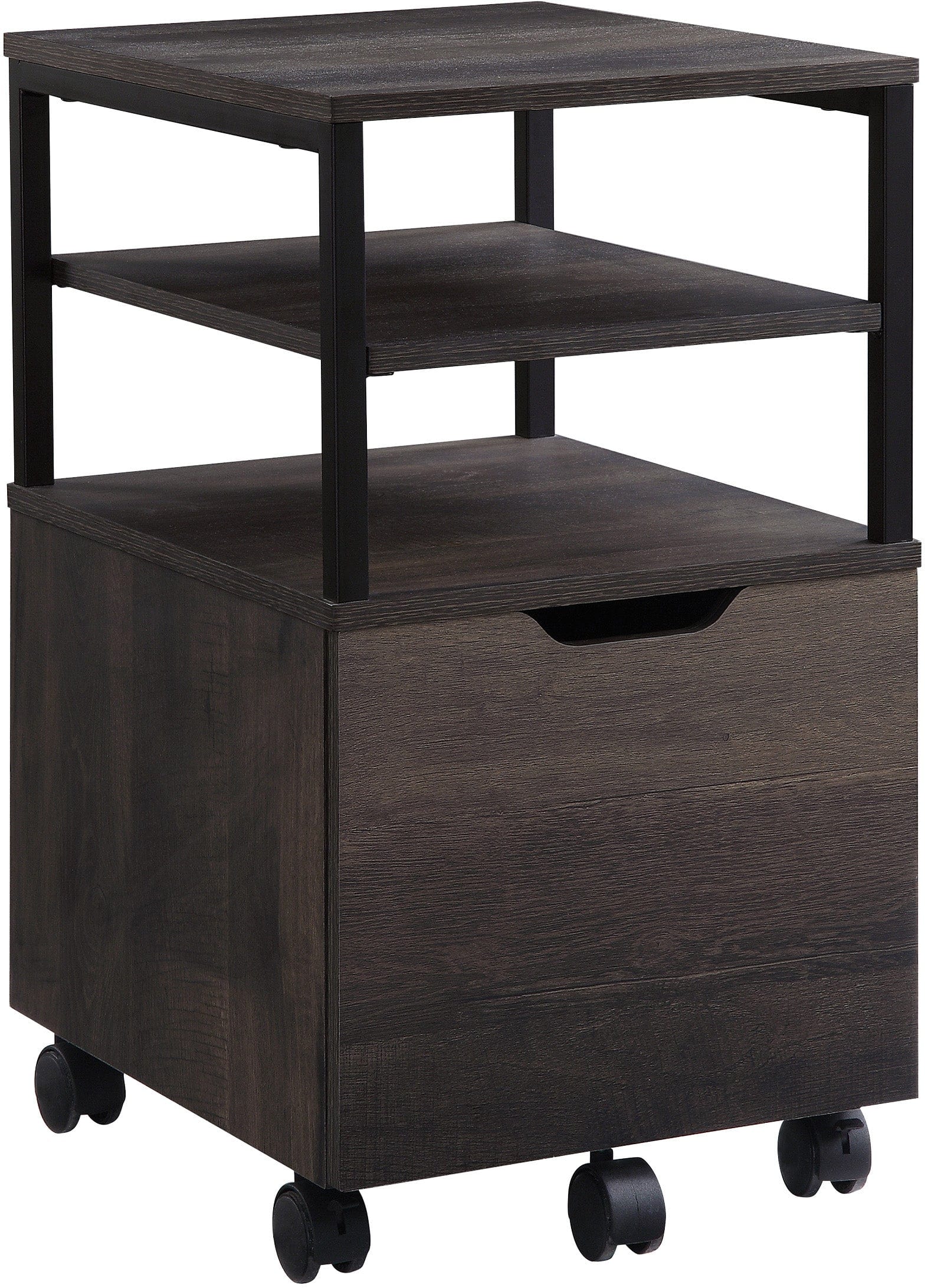 Office Star Contempo Mobile Cart [CNT15] - Rolling File Organizer with Locking Wheels for Office, Home, or School Use - Perfect for Documents, Supplies, and Storage Organization