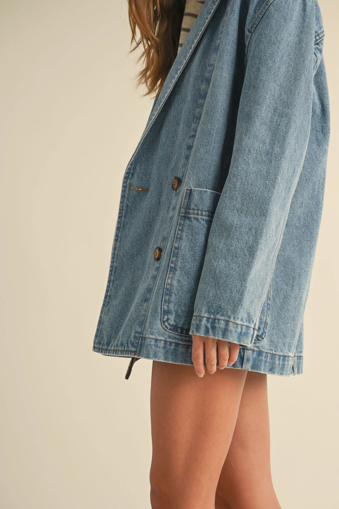 Stylish Marnie Denim Blazer for Women - Trendy Casual & Office Wear Jacket - Perfect for Work, Date Night & Spring Outfits
