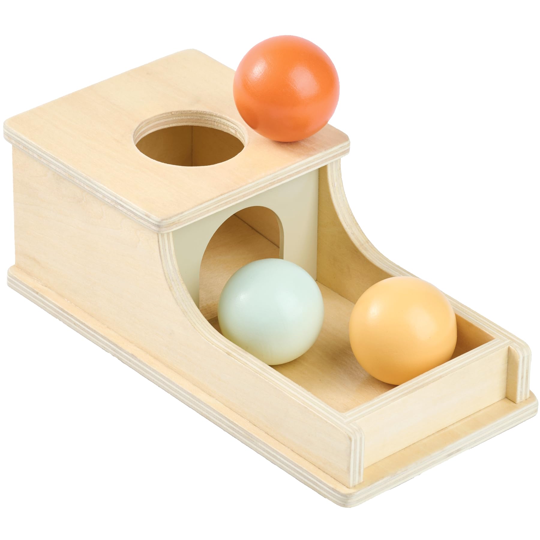 Montessori Object Permanence Box & Ball Drop Toy - Wooden Educational Toys for Babies 6-12 Months | Developmental Learning Toy for 1 Year Old Toddlers | Perfect for Montessori Home Schooling & Early Childhood Sensory Play