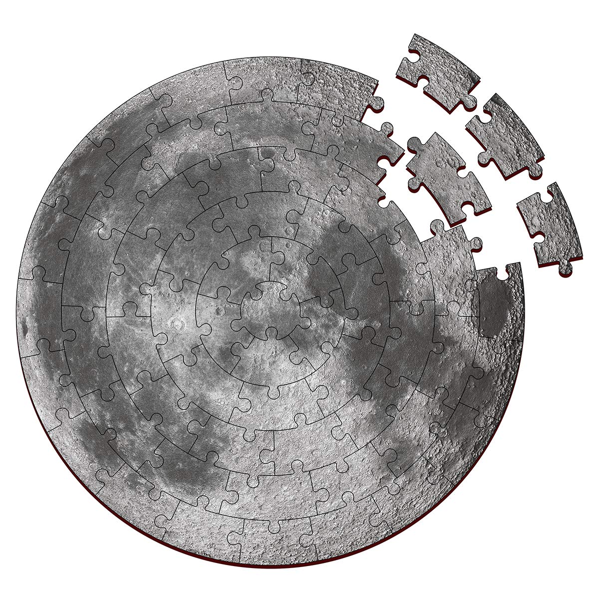 Webby Wooden Moon Puzzle - 60pc Kids Educational Toy for Learning & Play