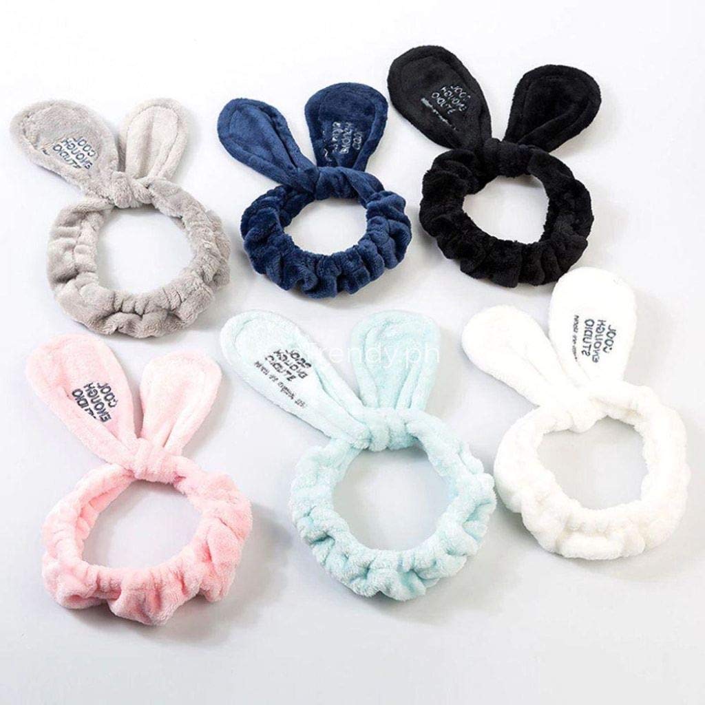 Women's Soft Plush Rabbit Bunny Headband - Cute Spa Makeup Hair Accessory for Women, Fashion Cosplay Hairband (White) - Perfect for Relaxation, Costume Parties & Everyday Wear