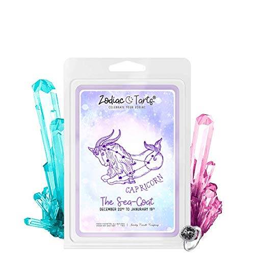 Capricorn Zodiac Jewelry Candle with Cash Prize Inside - Soy Wax Melt for Home Decor & Gifts | Surprise Value $2-$2,500 | Chocolate Chip Cookie Scented