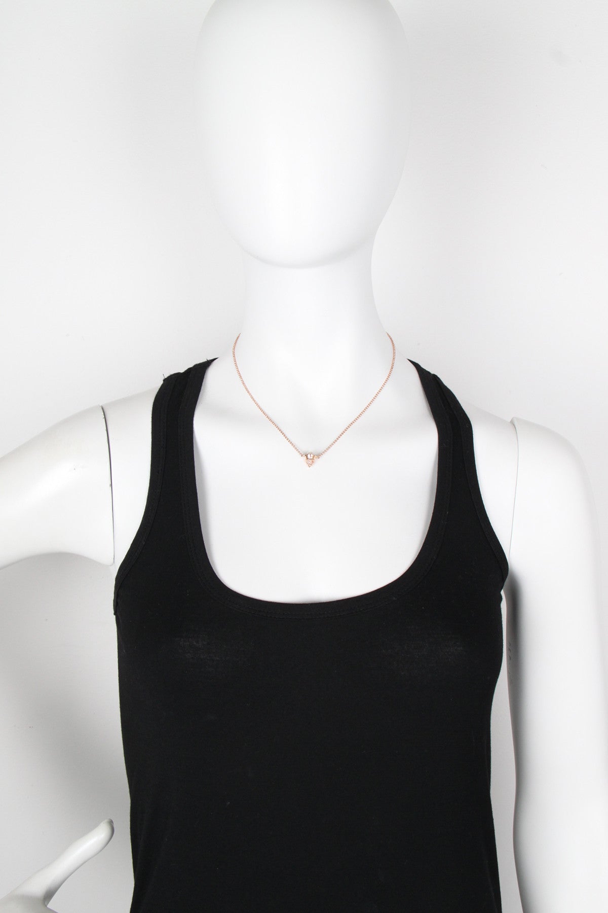 Elegant Pave Pearl Single Cone Necklace in Rose Gold – Perfect for Weddings, Parties & Special Occasions