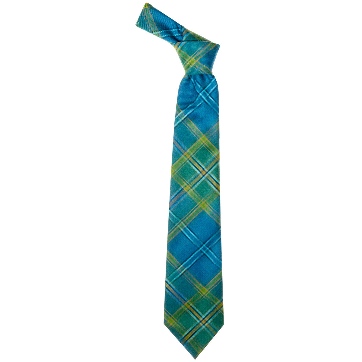 Authentic Ireland Blue Tartan Tie | Classic Celtic Plaid Necktie for Men | Perfect for Weddings, Office & Formal Events